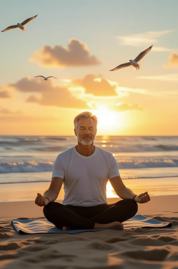 Tripada Yoga und Embodiment – meditative Szene