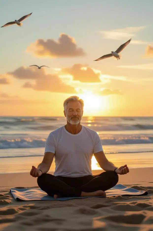 Tripada Yoga und Embodiment – meditative Szene